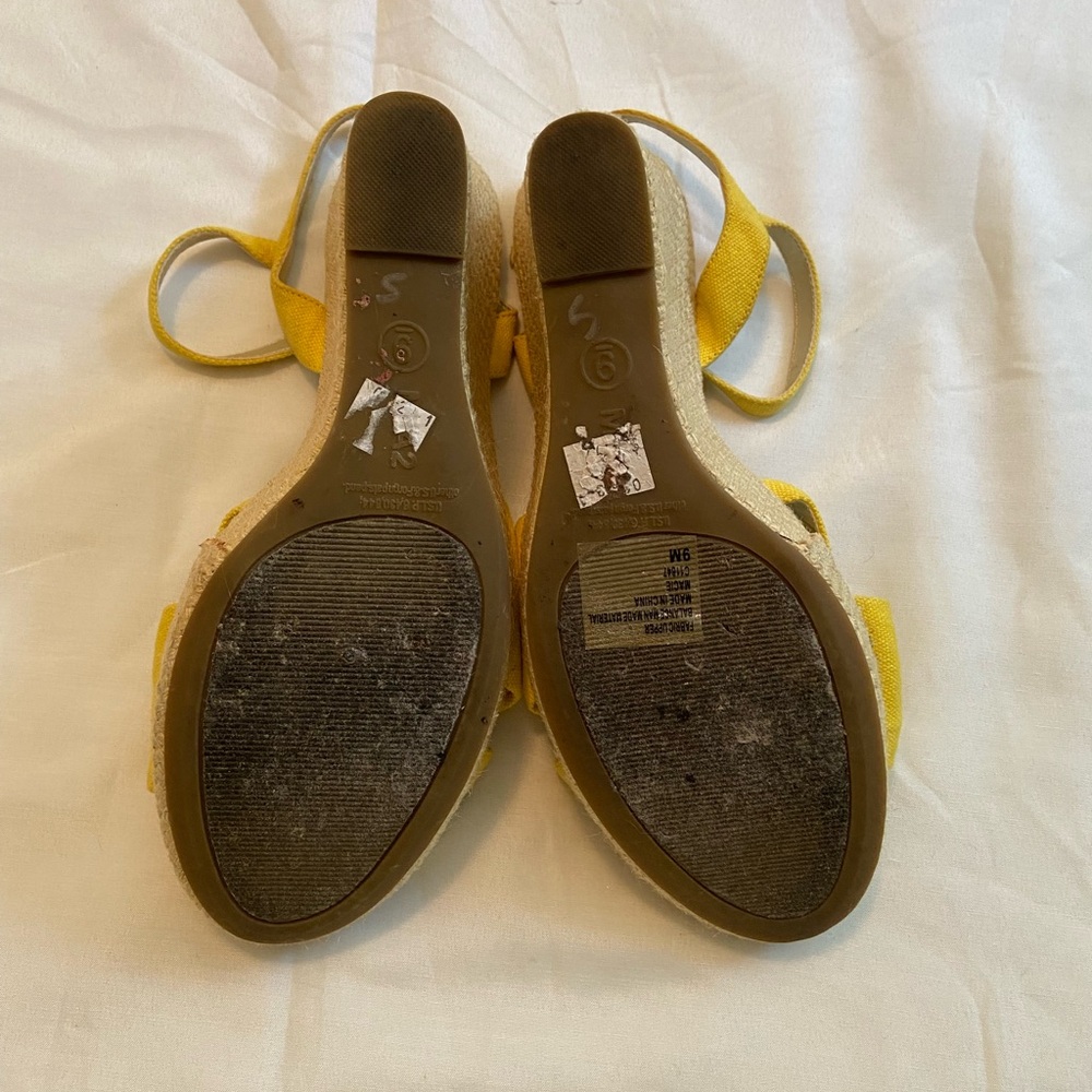MIA2 Canvas Espadrille Wedge Sandals Sz 9 - Picture 2 of 6